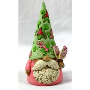 Jim Shore Garden Guest Gnome w/ Butterfly 6010285 + Box
